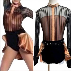 Revolution Tenth House dance costume orange custom BETA TH20272 LC-large child